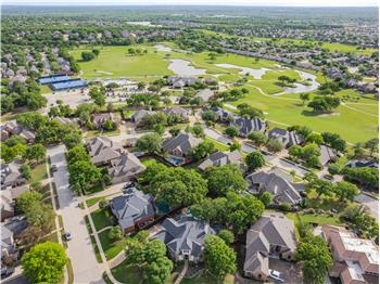 Areal view of the neighborhood