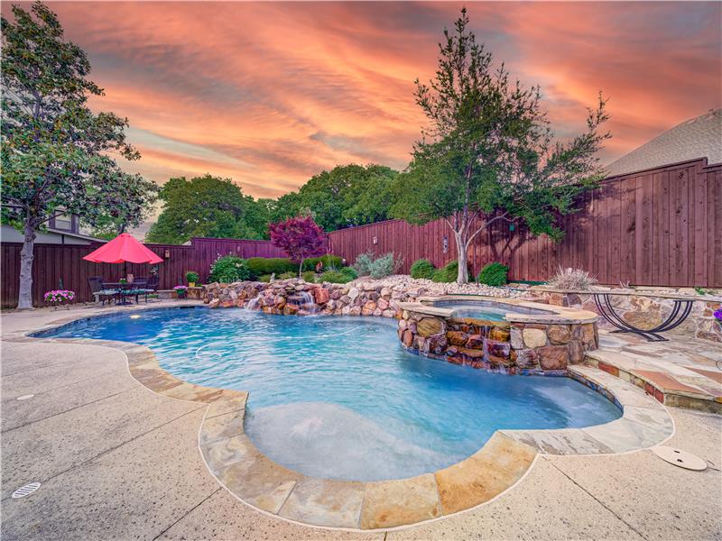 Enjoy your private resort style backyard anytime of the day