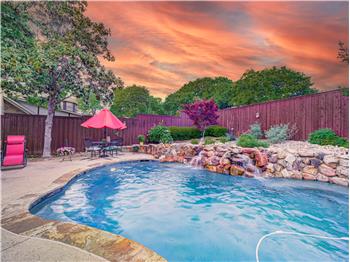 Gorgeous pool with water fall feature