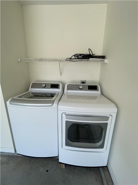 Washer and Dryer convey with home.