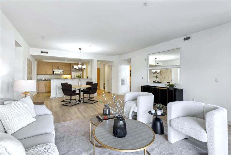 Living room toward Dining area