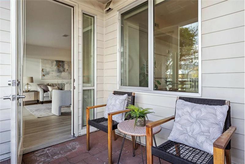 Patio area toward living room