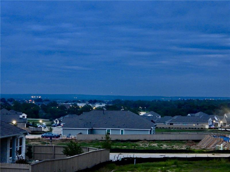 Back porch view of the Bastrop Skyline.