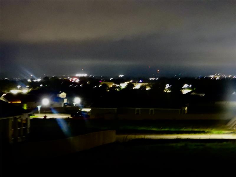Night time view of Bastrop skyline.
