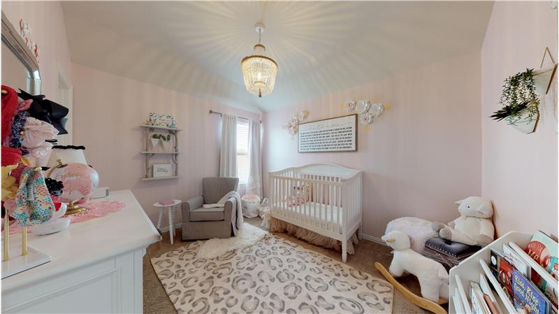 Largest of all secondary bedrooms currently being used as nursery!!