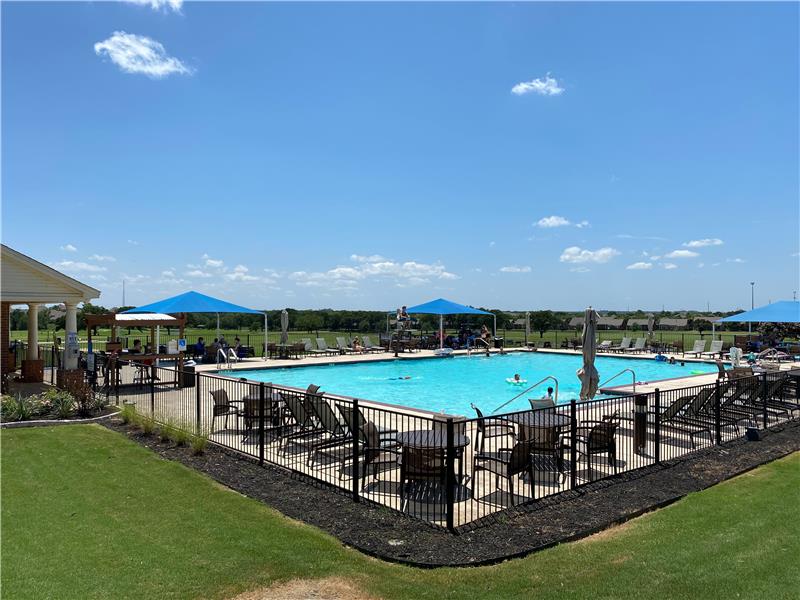 Community pool with a view
