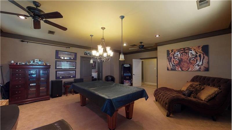 Huge game room is ready for all types of fun!