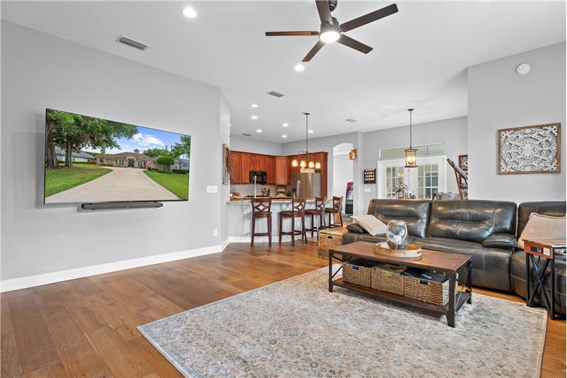 You'll Love this spacious family room with Gas Fireplace and Mantle