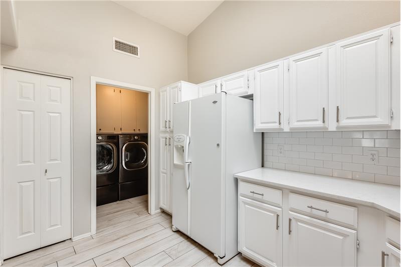 Custom pantry to left of door