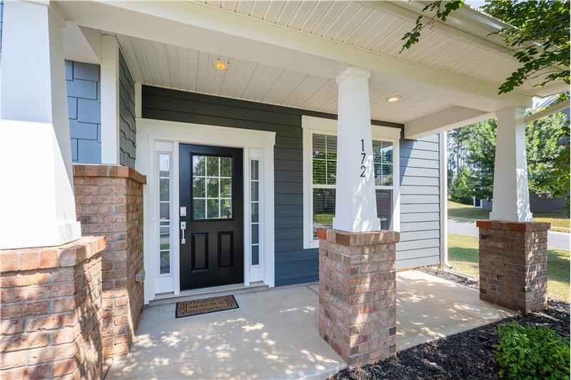 Covered rocking chair front porch
