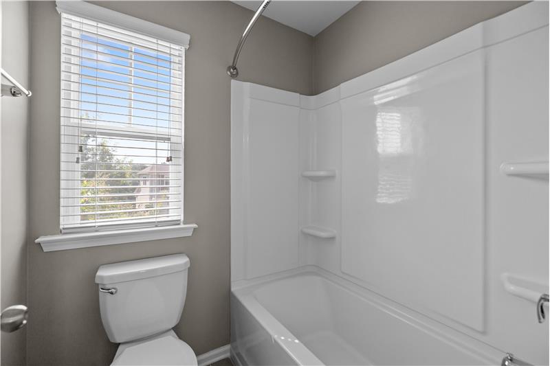 Jack & Jill bath shared by two of the second floor bedrooms