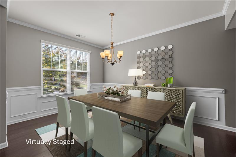 Sophisticated dining space designed for both everyday meals and formal gatherings