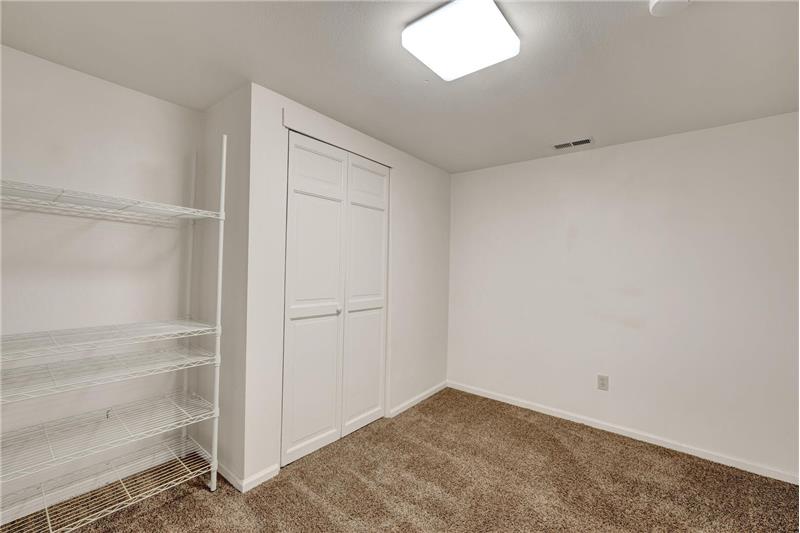 Basement Office with walk-in closet (could be a non-conforming Bedroom)