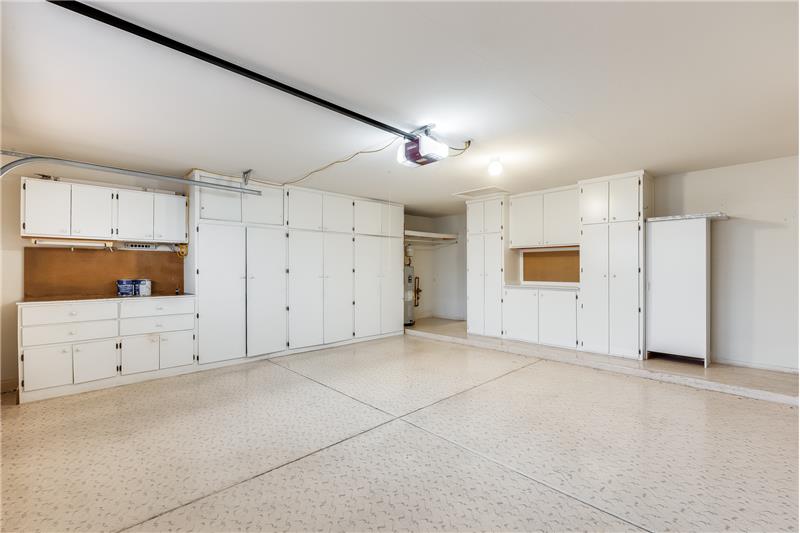 Plenty storage in garage