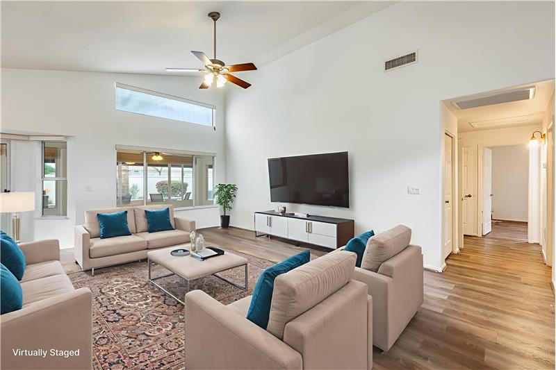 virtually staged living room