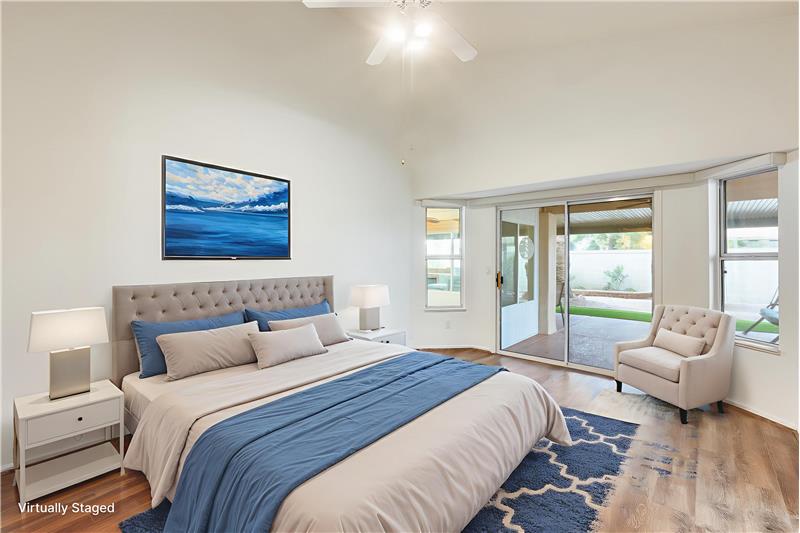 virtually staged primary bedroom