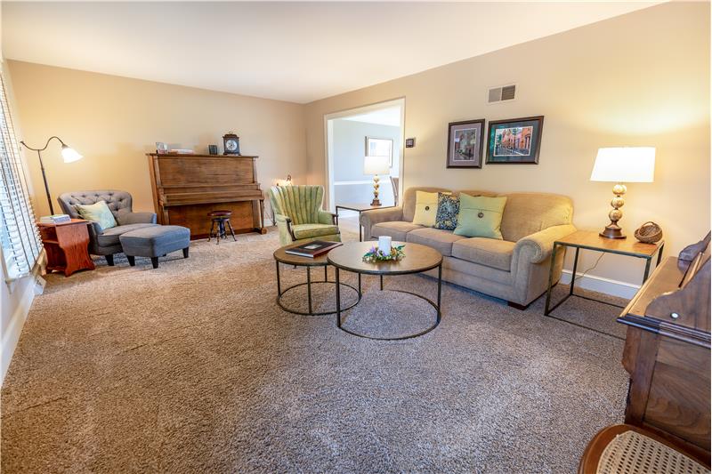 Generously sized living room