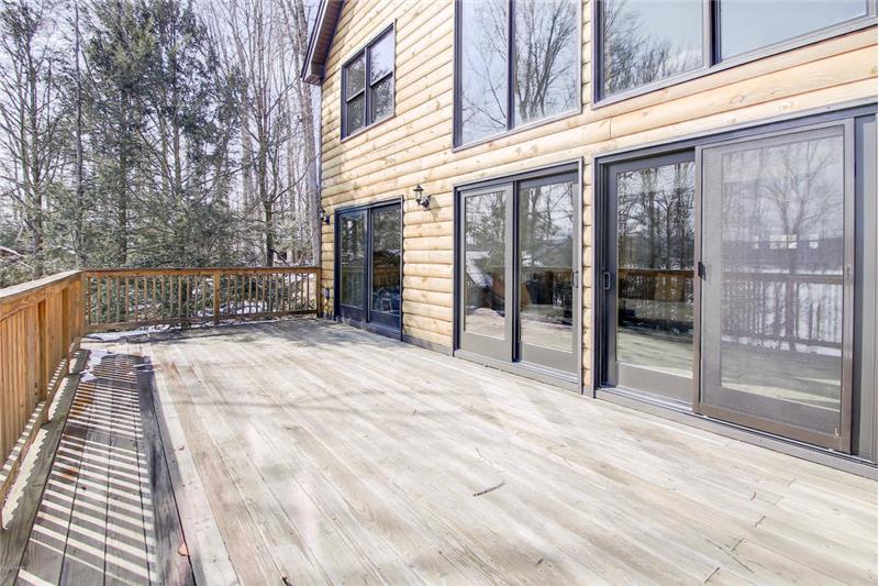 Lakefront Deck with Wall of Windows