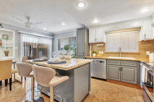 Light & Bright Kitchen with Recessed Lighting!