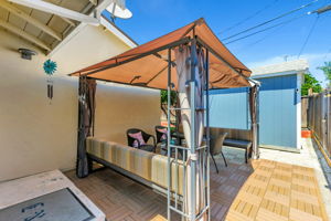 Covered Outdoor Awning in Back Yard!