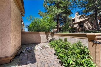 Paver patio in the front courtyard.