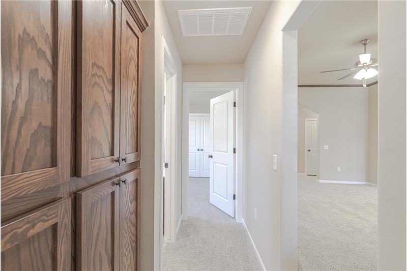 Hallway with built ins