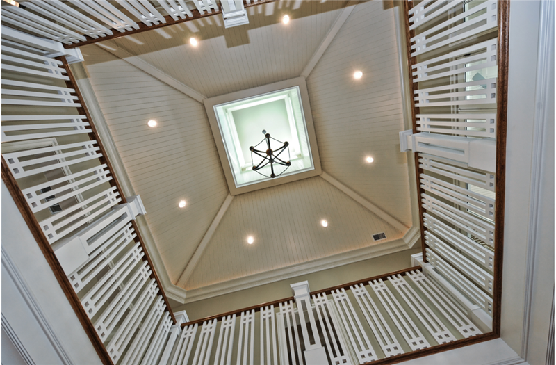 View of windowed cupola from first floor