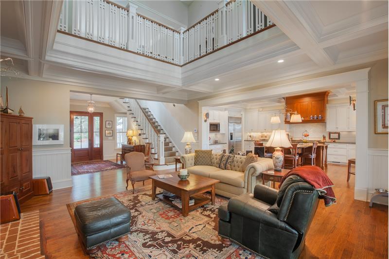 Great Room- Handcrafted Entertainment Hutch conveys!