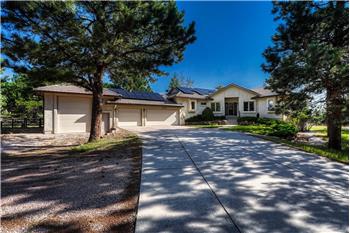 Concrete driveway with a half circle turnaround.