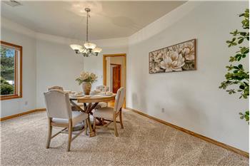 Dining room just off the kitchen.