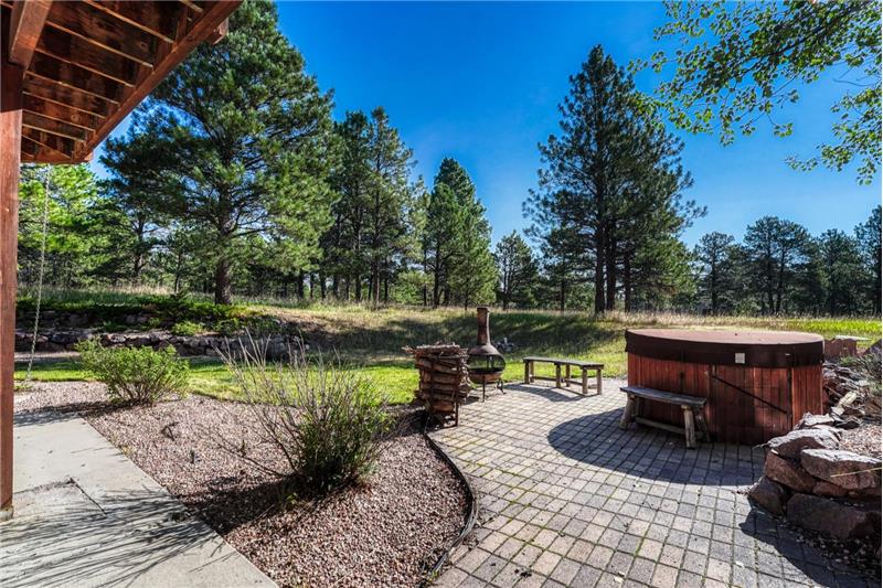 Backyard and patio.