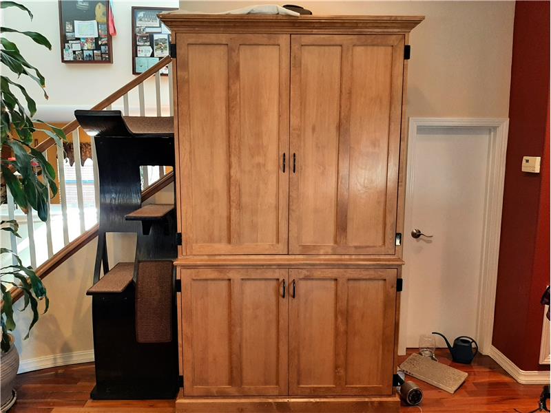 Storage under the stairs! Note: If you want the Media Cabinet, remember to ask for it in your offer!