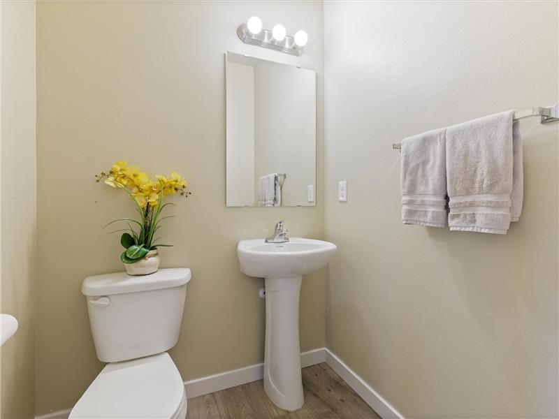 1/2 bath for your guests.
