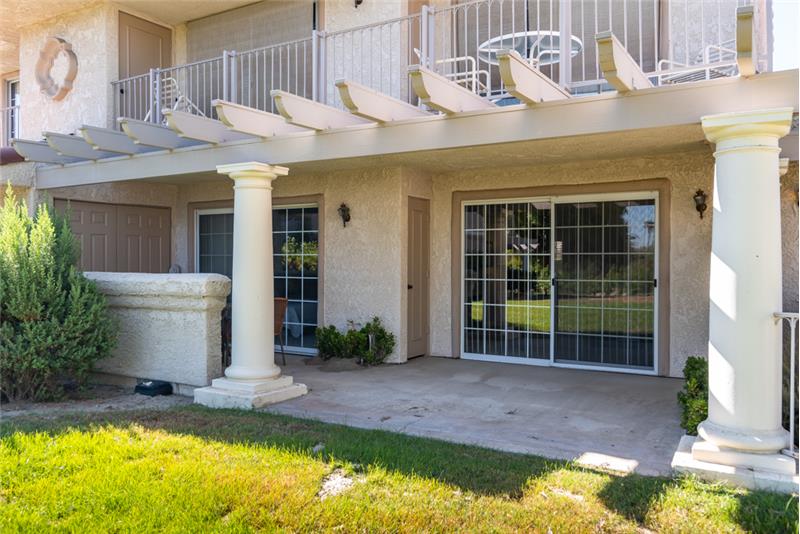 Large covered patio at ground level