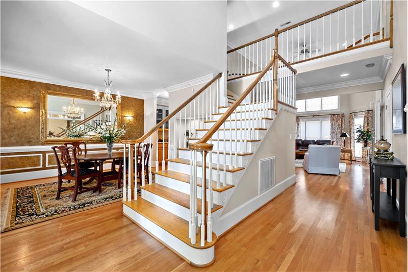 2-story foyer is a gracious introduction to the home.