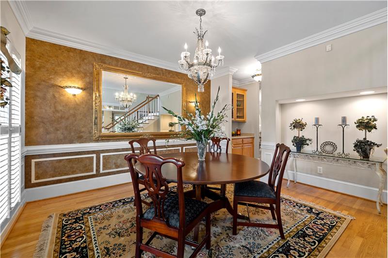Dining room ideal for entertaining and holiday meals.
