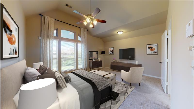 Large spacious master bedroom for all your furniture needs.
