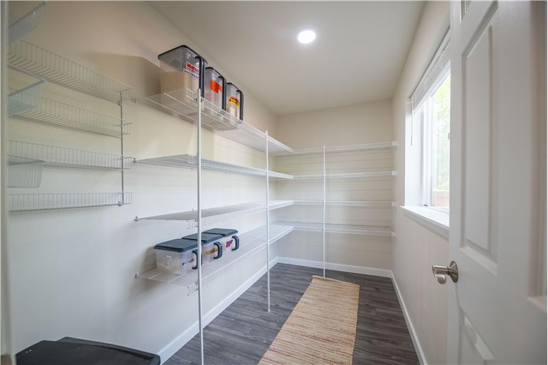 Extra large, walk-in pantry.