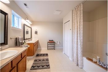 Primary En Suite - Five piece bath with a jetted bathtub!