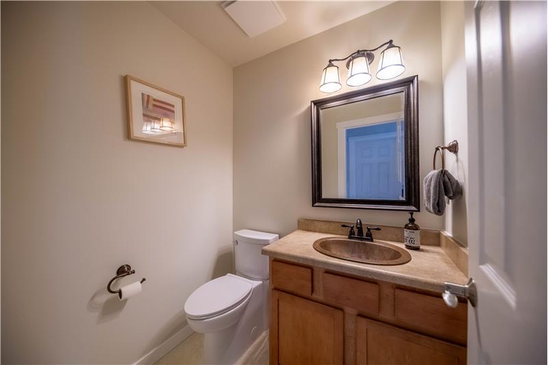 Downstairs half-bathroom.