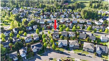 Aerial view showing the back of the house (looking west).