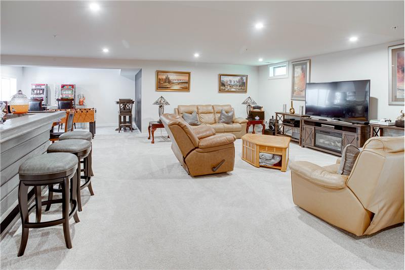 basement entertainment room