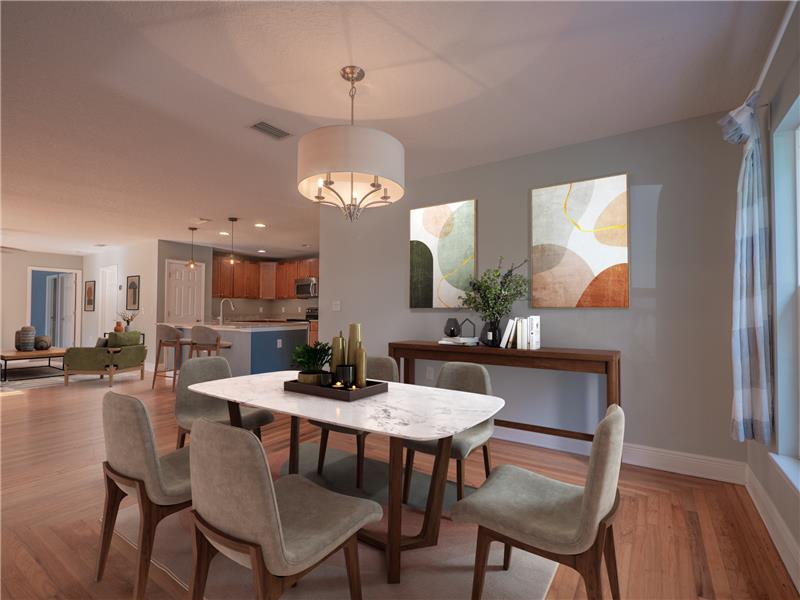 Virtually Staged Dining Room