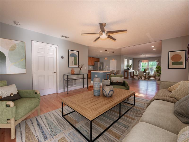 Virtually Staged Living Room