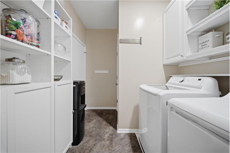 Large laundry room with clost