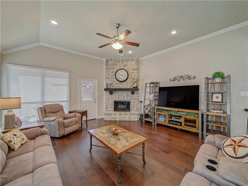 Open floor plan connects kitchen to beautiful spacious living room