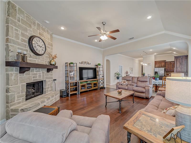 Natural light, high ceilings, open floor plan