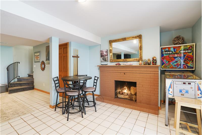 2nd wood-burning fireplace is in walk-out basement