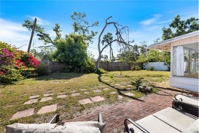 Large private back yard