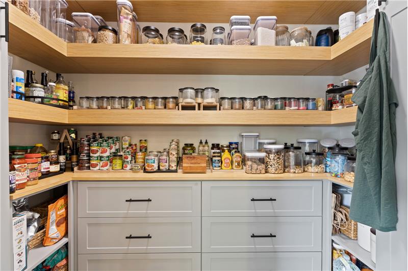 Custom cabinets in pantry plus extra electrical